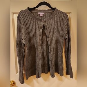 Laura Scott petite large Gray sweater